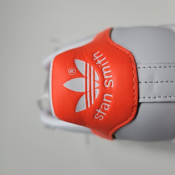 Adidas Stan Smith Sneakers, White & Orange, Size 8.5 - Picture 7 of 8